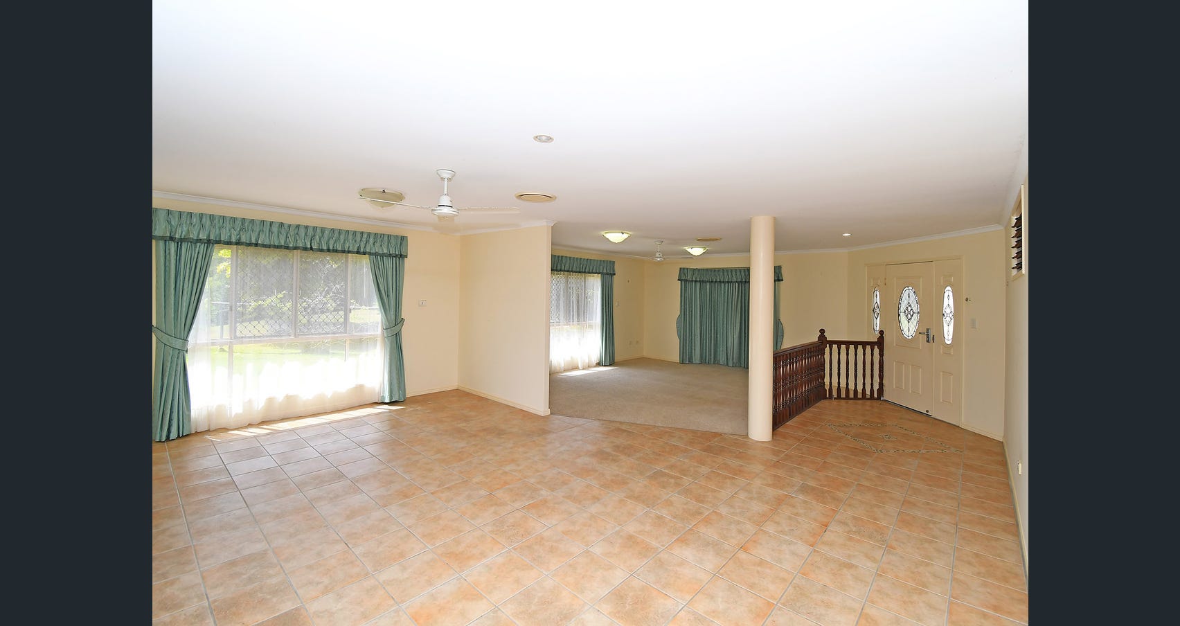 Wide view of the original Urangan open-plan interior